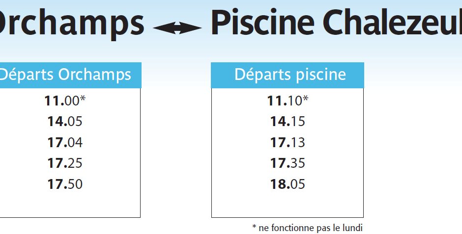 Des Navettes De Bus Pour Aller à La Piscine De Chalezeule