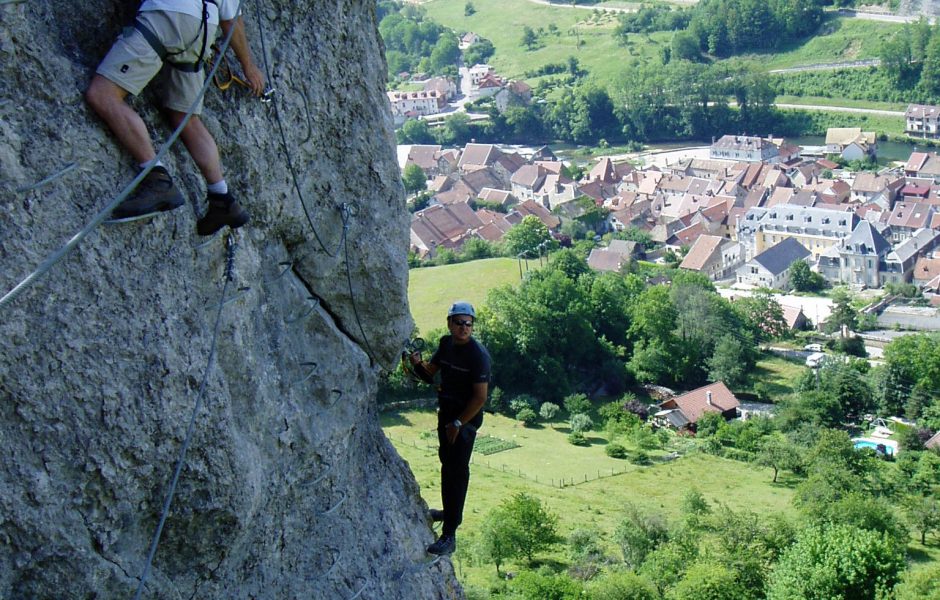 Illustration  Via Ferrata Ornans © D poirier  ©