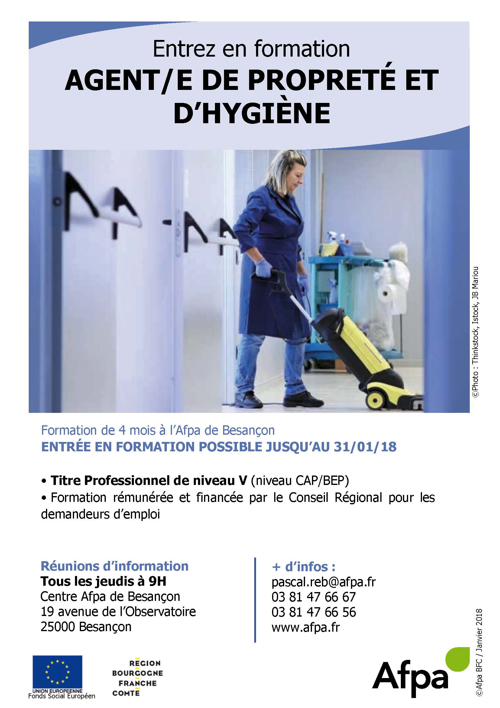 Devenez Agent E De Proprete Et D Hygiene Avec L Afpa Macommune Info
