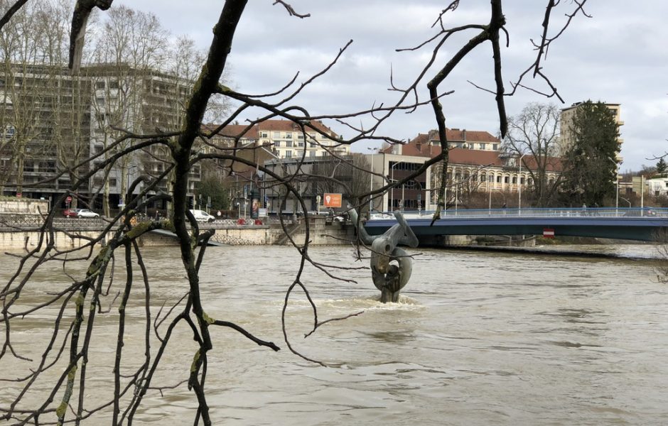 Lors de la crue de janvier 2018 © D P  ©