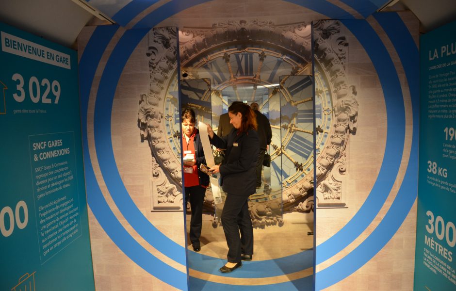 LE TEMPS RETROUVÉ. En voiture 4, dans une scénographie immersive, la Tour de l’horloge de la gare de Paris-Lyon dévoile les mutations des gares, les nouvelles mobilités et la révolution numérique du voyage.  © d poirier ©