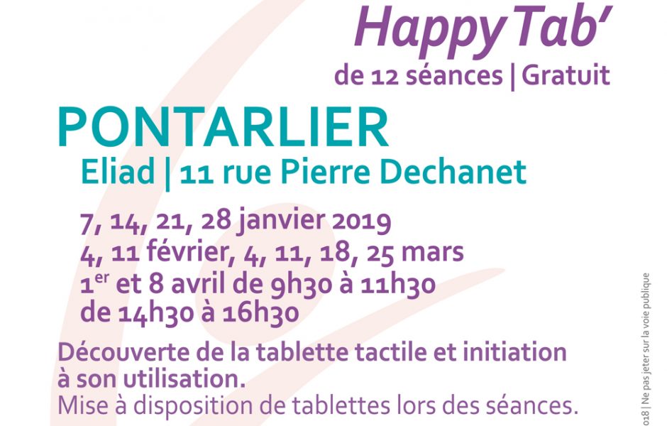 Atelier Happy Tab - Pontarlier Eliad