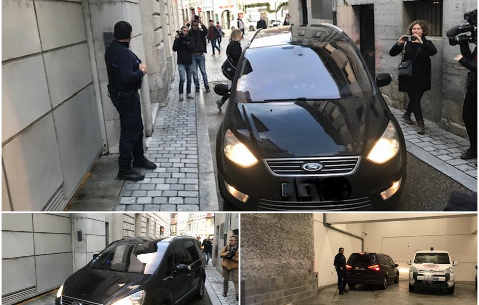 Arrivée de Jonathann Daval au tribunal de Besançon pour quatre confrontation avec sa belle-famille 7/12/18 ©  aa ©