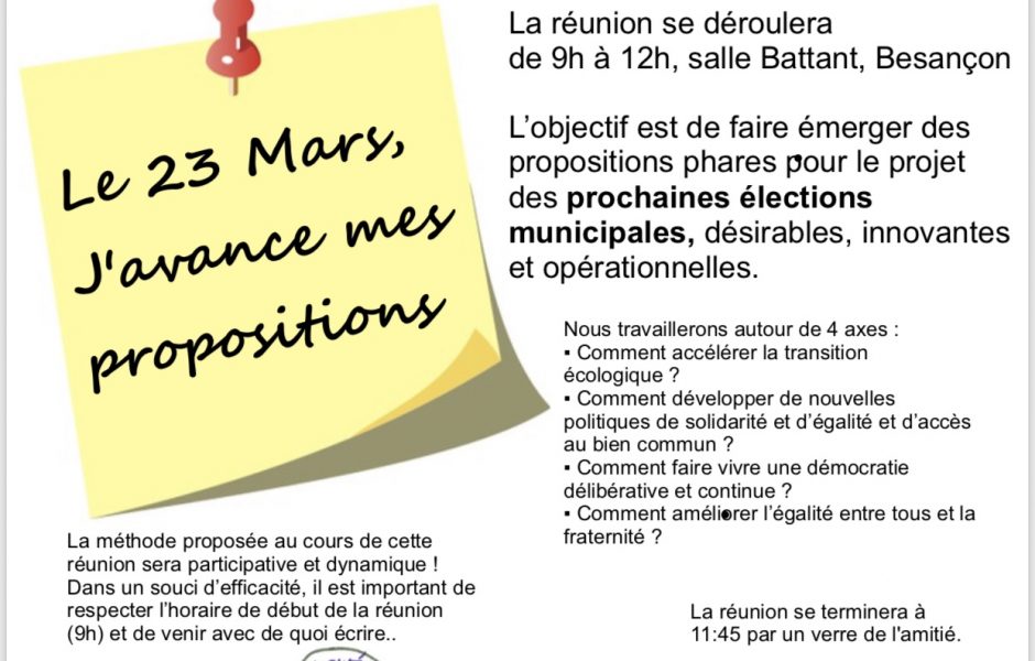 affiche EDGE (Espace de Dialogue des Gauches et des Ecologistes) Besancon