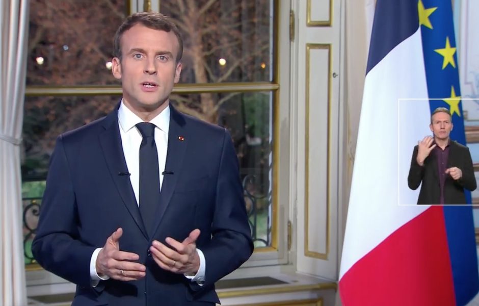 Emmanuel Macron le 31 décembre 2018© capture d'écran BFM TV ©