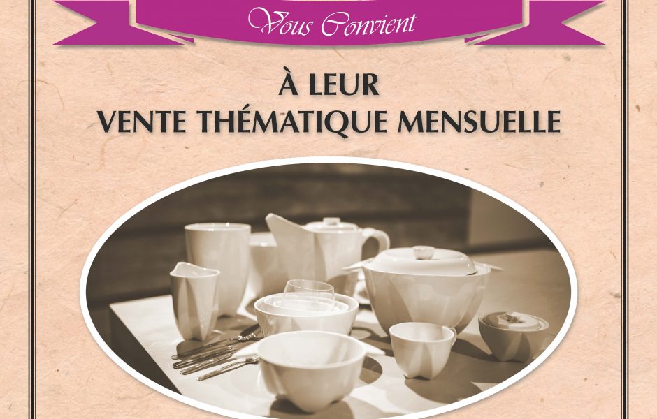 Affiche articles de vaisselle