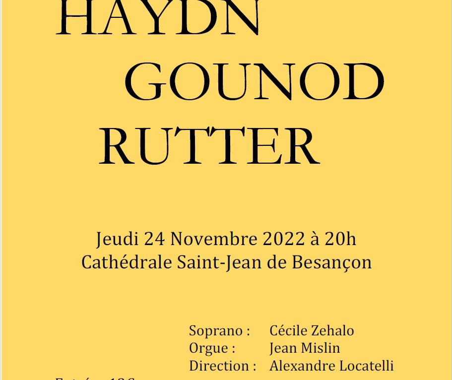 Le contrepoint chante Gounod, Haydn et Rutter à Besançon • macommune.info