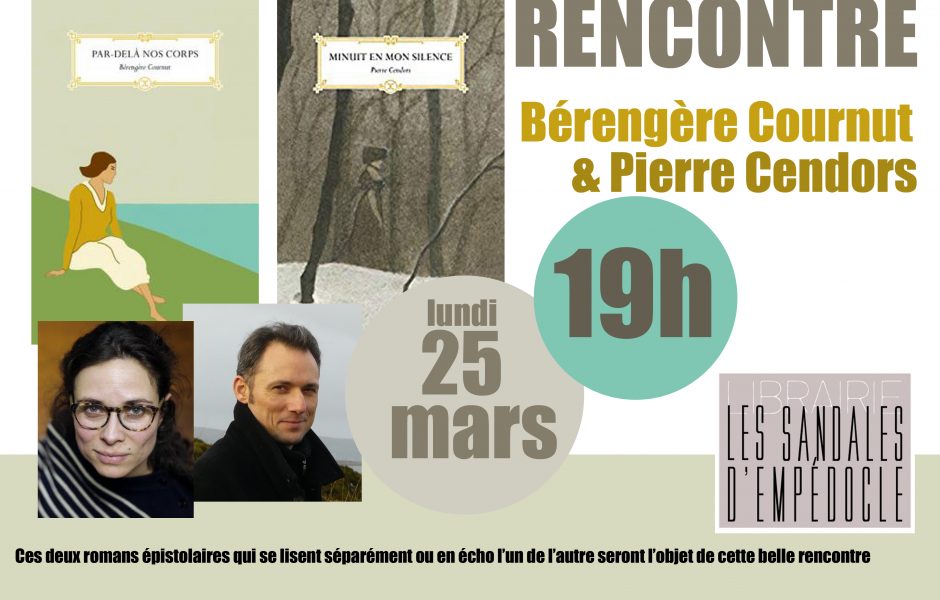 Rencontre / dédicace entre Bérengère Cournut et Pierre Cendors