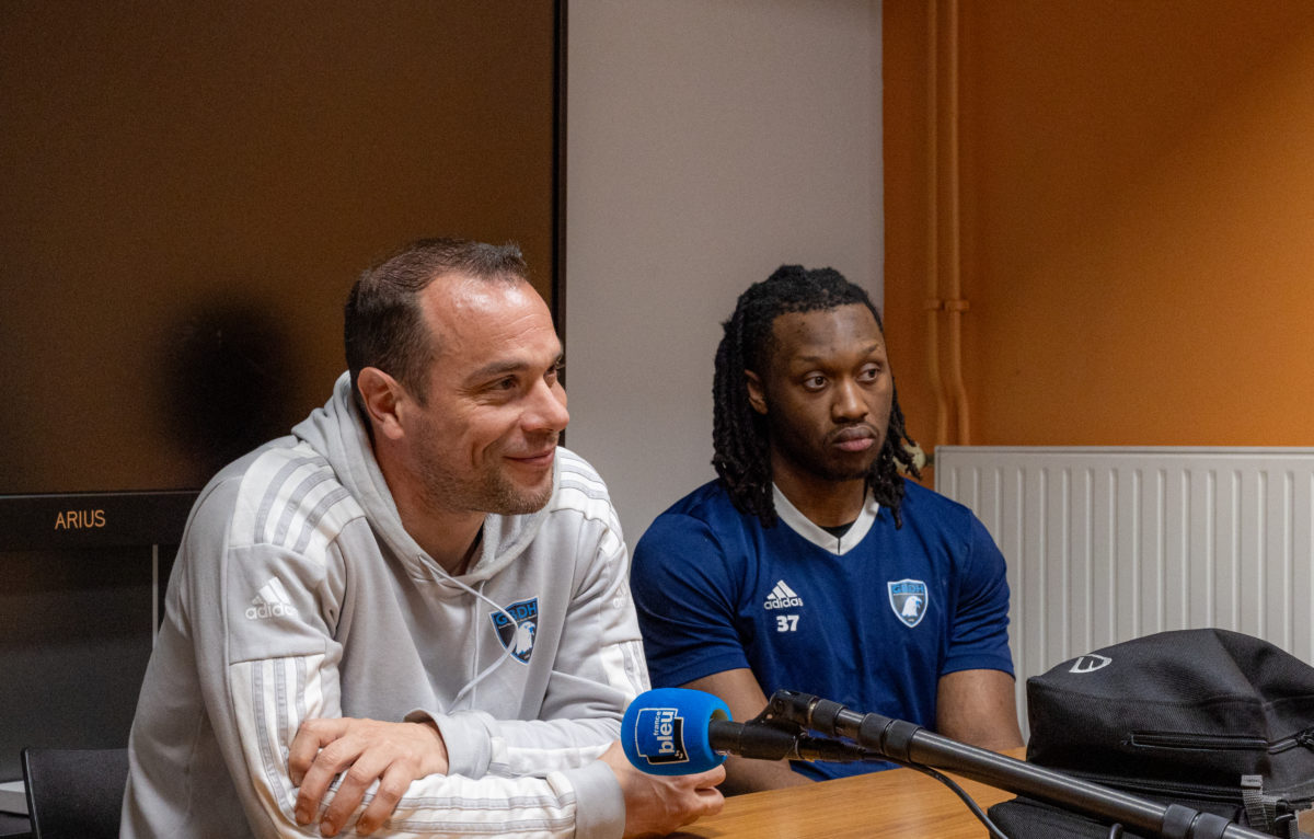 Conférence de presse, Christophe Viennet et Enzo Handjou © Schlick Vincent