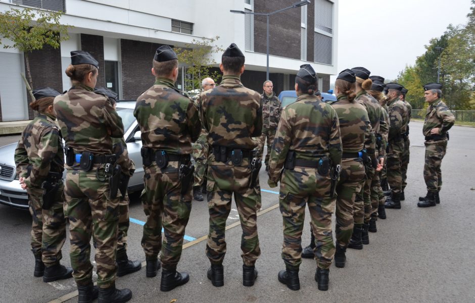 Exercice lors de la Préparation Militaire Gendarmerie octobre 2019 © Hélène Loget ©