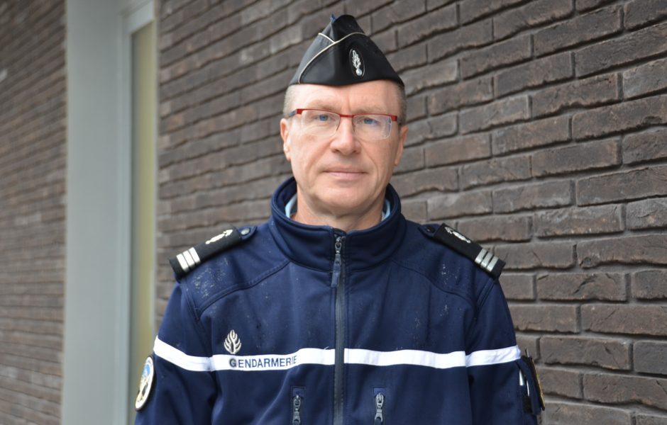 Capitaine Petit, directeur du stage de la Préparation Militaire Gendarmerie (PMG) © Hélène Loget ©