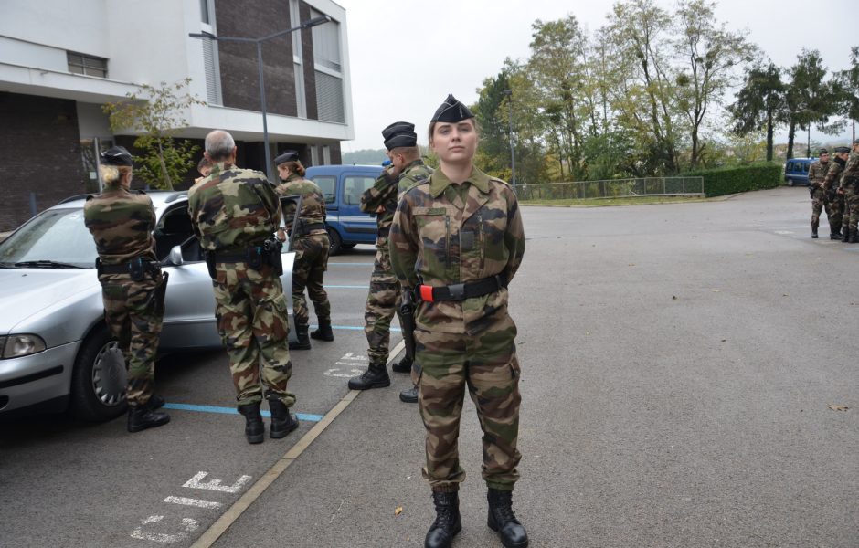 Exercice lors de la Préparation Militaire Gendarmerie octobre 2019 © Hélène Loget ©