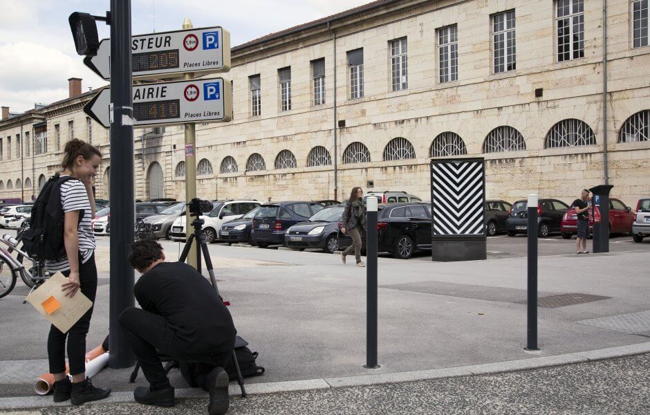 Artist Jordan Seiler. Bien Urbain Street Art festival. Besancon. France. ©