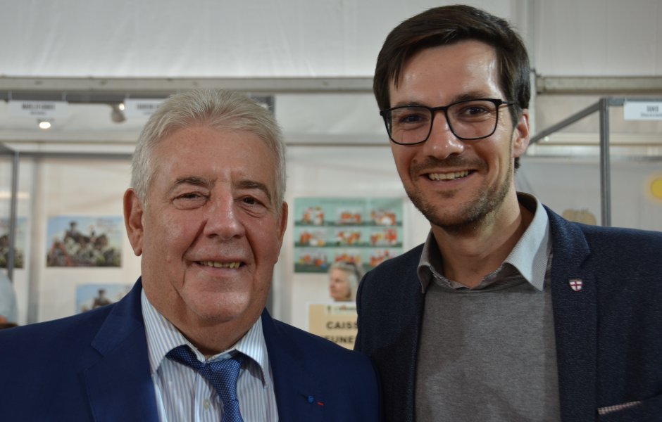 Jean-Louis Fousseret et le jeune maire de Fribourg Martin Horn (34 ans) © D Poirier ©