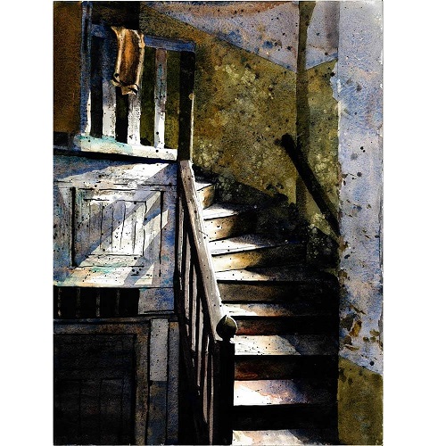 Manif à venir_Expo peinture_escalier_carré