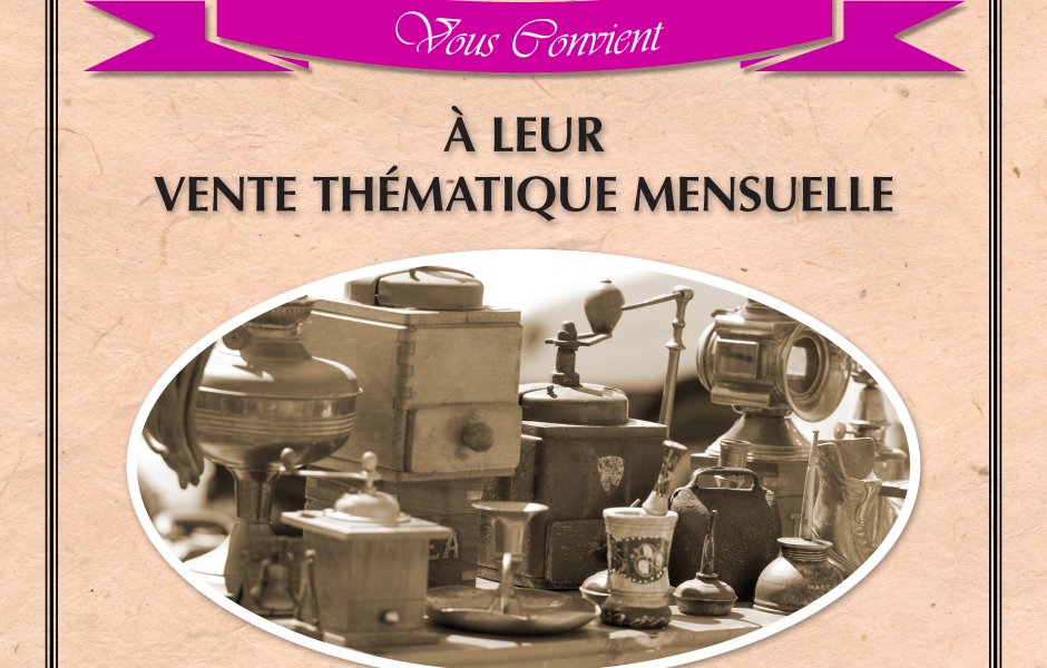 Vente thématique mensuelle 16-04 au 29-06-2019