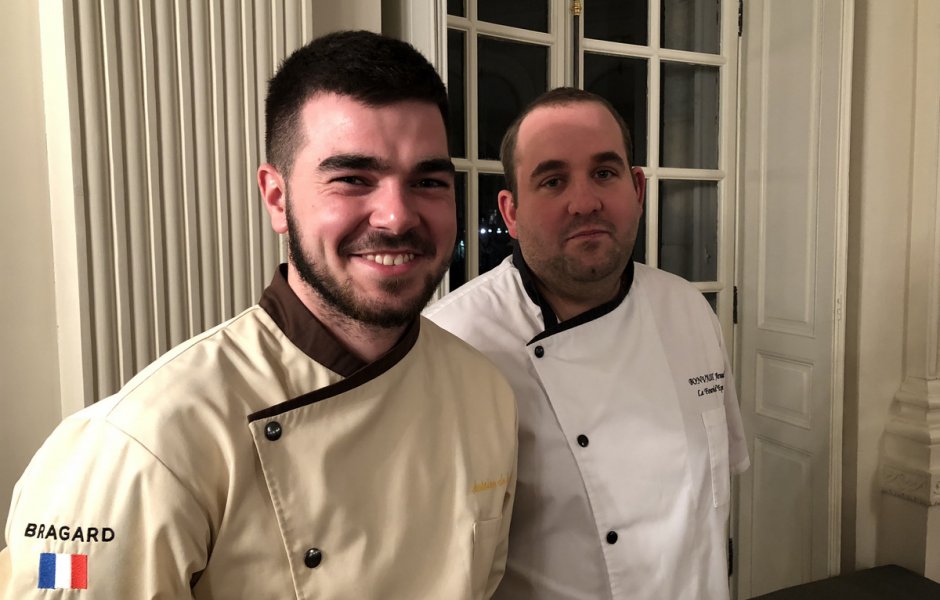 Antoine De Sousa, meilleur jeune boulanger de France 2018 et son maitre de stage Arnaud Bonvalot artisan boulanger pâtissier à Epenoy © damien poirier ©