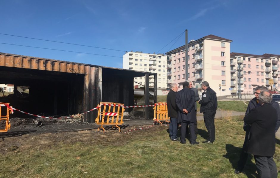 Incendie de la maison du projet de l'écoquartier des Vaites - 25 février 2019 © DR <span class='copyright'></img>©</span>