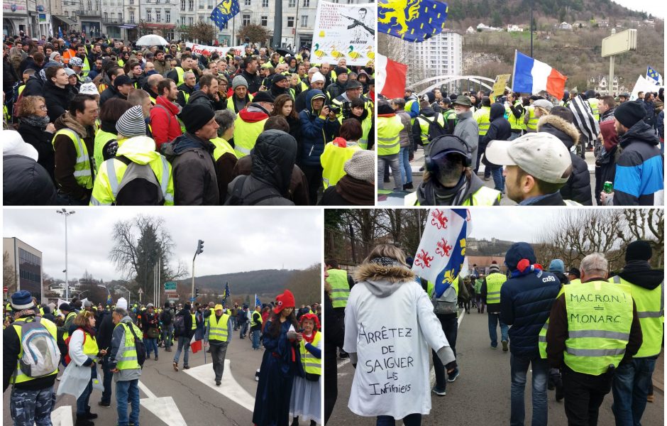 Acte 16 des gilets jaunes à Besançon © Twitter @ArthurJeannot
 ©