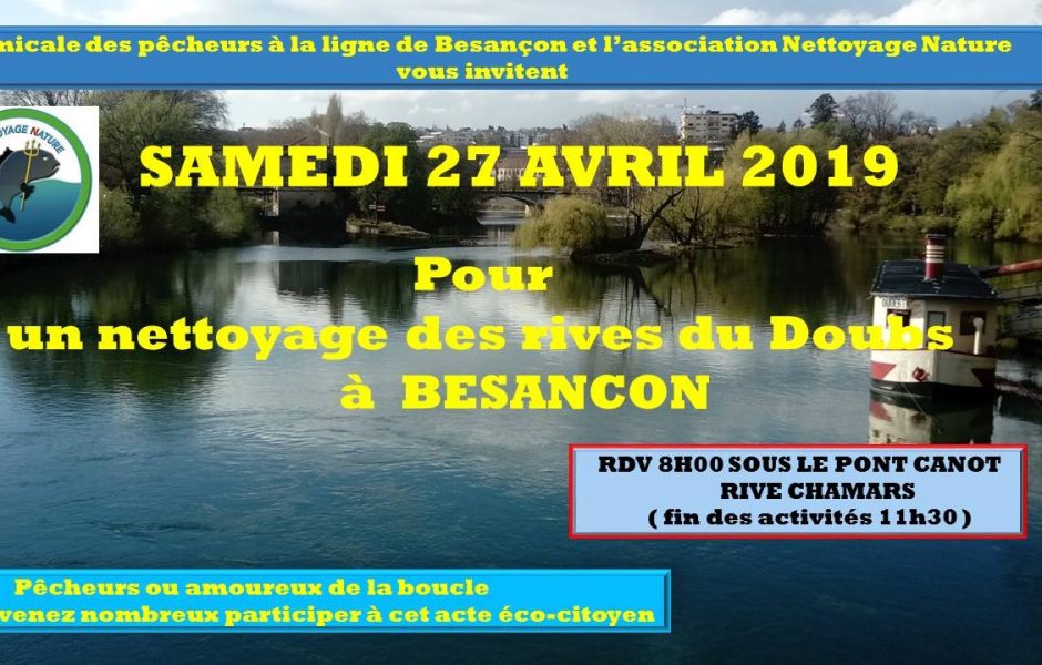 L'amicale des pêcheurs à la ligne de Besançon et Nettoyage Nature ©