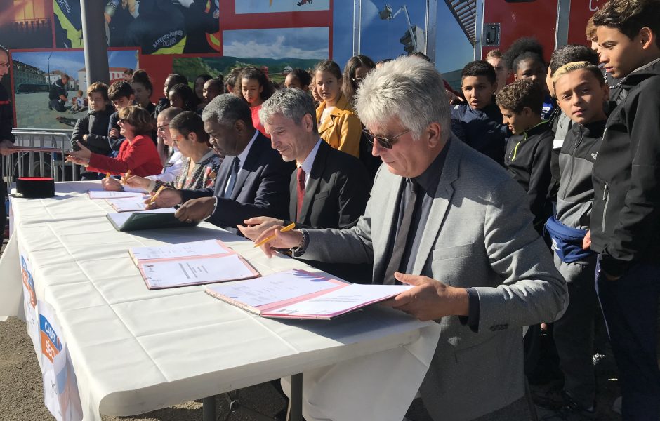 Lancement de la section des Cadets de la Sécurité Civile avec la signature d’une convention entre le SDIS du Doubs et les collèges Diderot et Voltaire de Besançon ©Alexane Alfaro ©