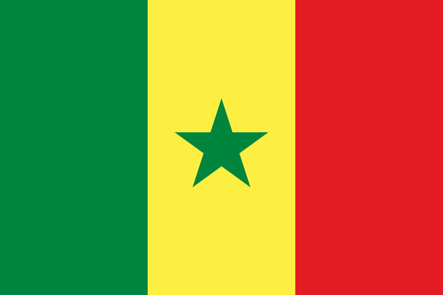 Drapeau du Sénégal, pays hôte de la foire comtoise 2022 ©