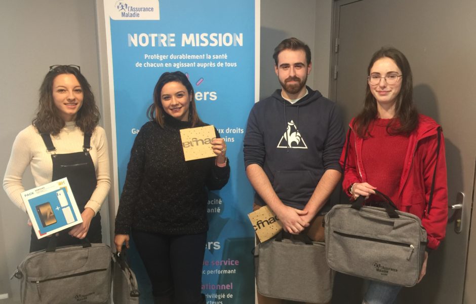 Les gagnants du jeu-concours Etudiant de la CPAM du Doubs ©Alexane Alfaro ©