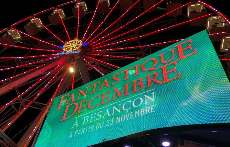 Illuminations de noël et Grande Roue à Besançon ©Damien P ©