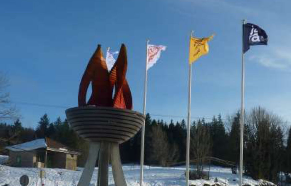 Oeuvre réalisée par les élèves du lycée Pierre Vernotte de Moirans-en-Montagne ©Station des Rousses ©