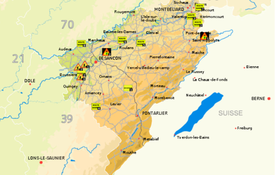 Chantiers des routes départementales ©Inforoute25 ©