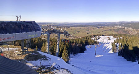 Neige à Métabief le secteur Superlongevilles est presque entièrement