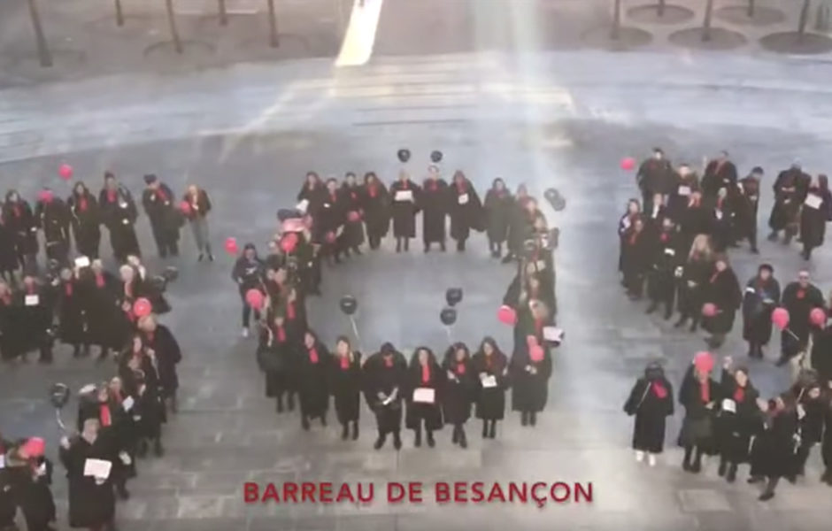 Capture d'écran du clip des avocats du barreau de Besançon ©DR ©