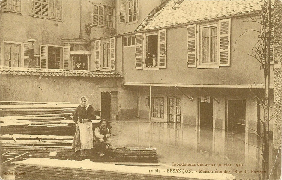 Crue de 1910 à Besançon © Facebook Besançon d'Antan ©