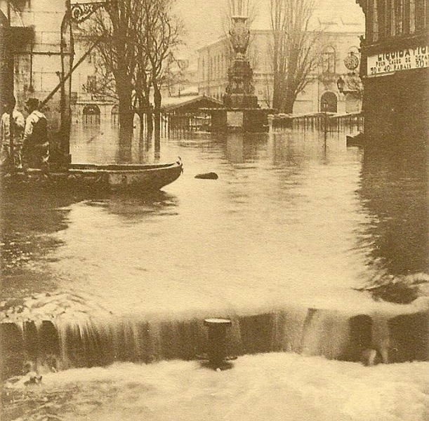 Crue de 1910 à Besançon © Facebook Besançon d'Antan ©