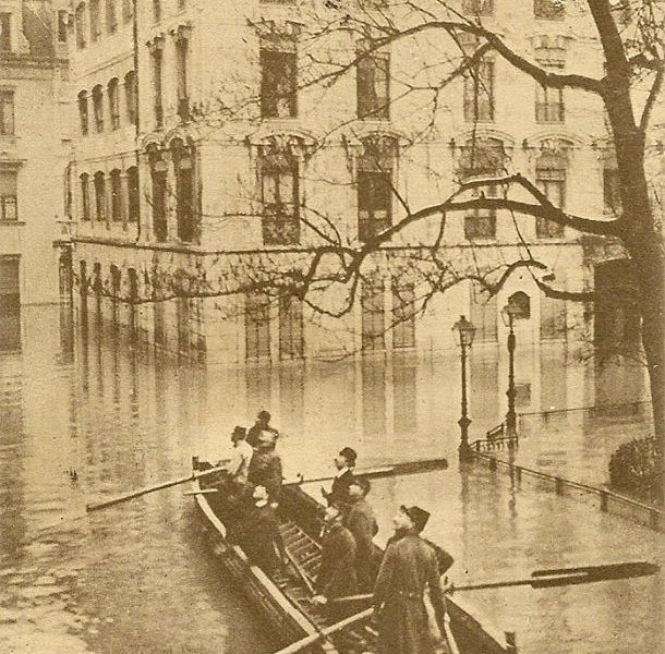 Crue de 1910 à Besançon © Facebook Besançon d'Antan ©