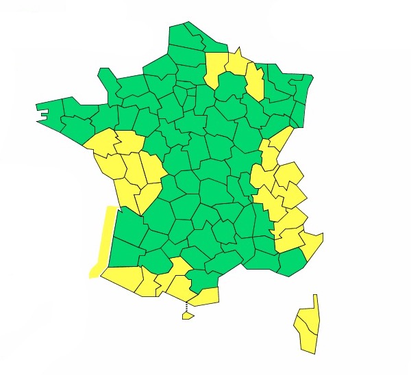 Meteo France vigilance jaune neige-verglas © météo France &copy;