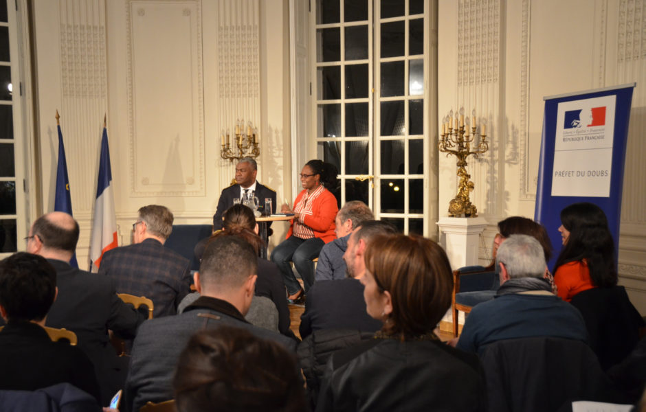 Débat citoyen avec Sibeth N Diaye à la préfecture du Doubs - Besançon 13 février 2020 © D Poirier ©