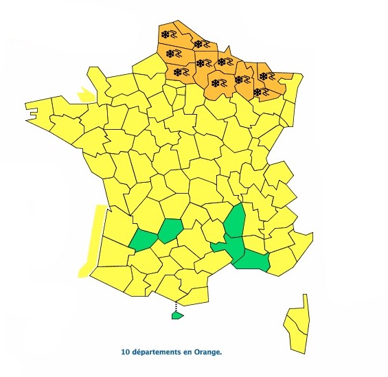 Météo du 27 février 2020 © Météo France ©