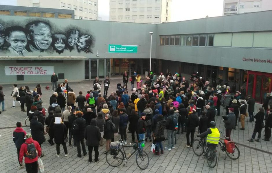 Manifestation collège Diderot le 18 février 2020 © DP ©