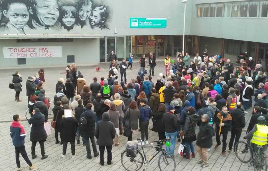 Manifestation collège Diderot le 18 février 2020 © DP ©