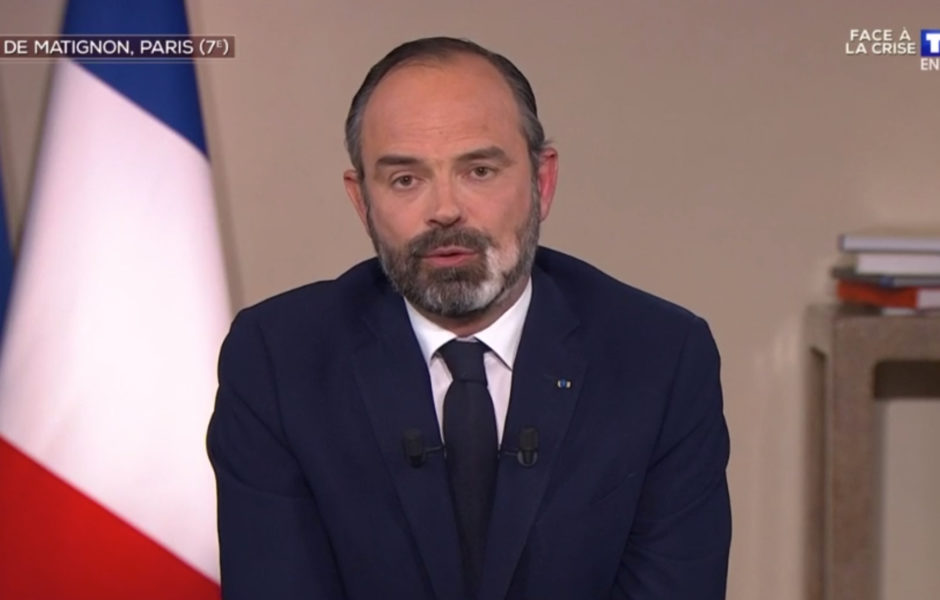 Édouard Philippe le 2 avril 2020 sur TF1 © Capture TF1  ©