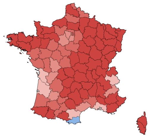 Indice d'humidité des sols par rapport à la normale au 14 avril 2020 ©Météo France ©