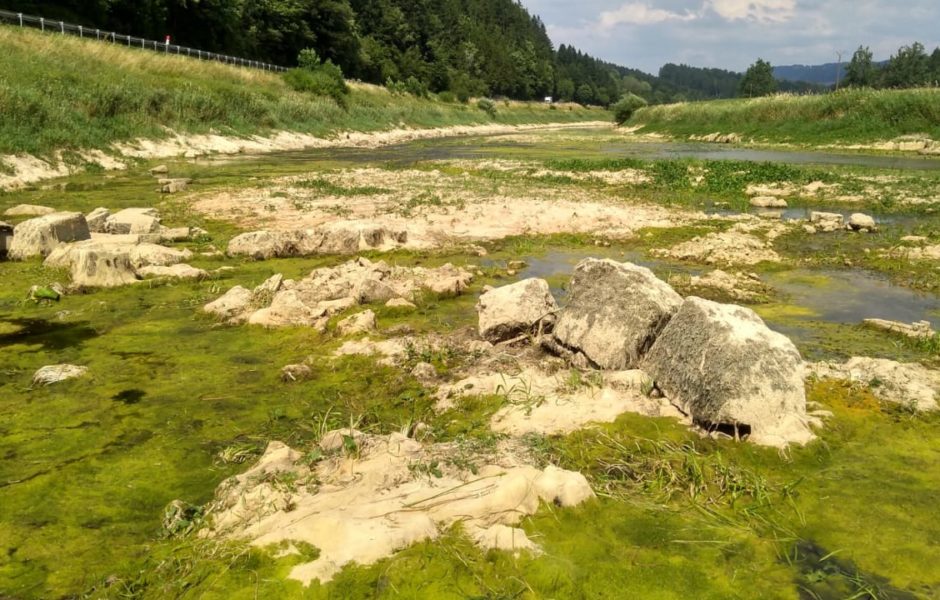 Sécheresse : le lit de la rivière Doubs fin juillet 2020 (illustration) ©