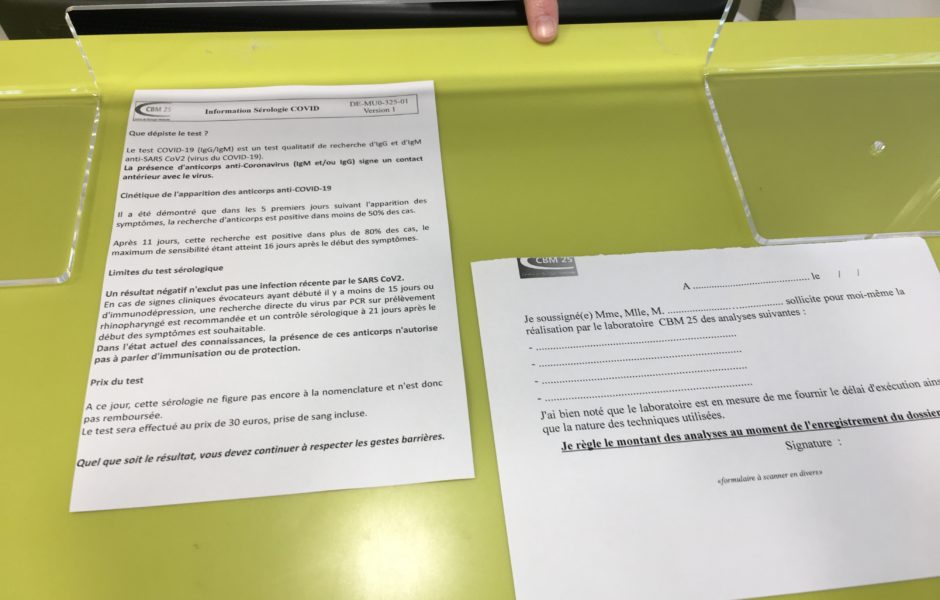 Test sérologique 14 mai 2020 © Hélène Loget ©