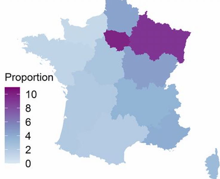 Population infectée (11 mai 2020) © Science 
 
 ©