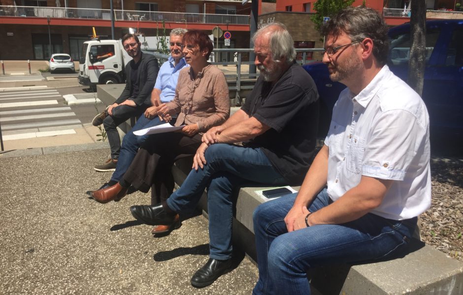 (De gauche à droite) Kévin Bertagnoli, Christophe Lime, Anne Vignot, Joseph Gosset et Yannick Poujet ©Alexane Alfaro ©