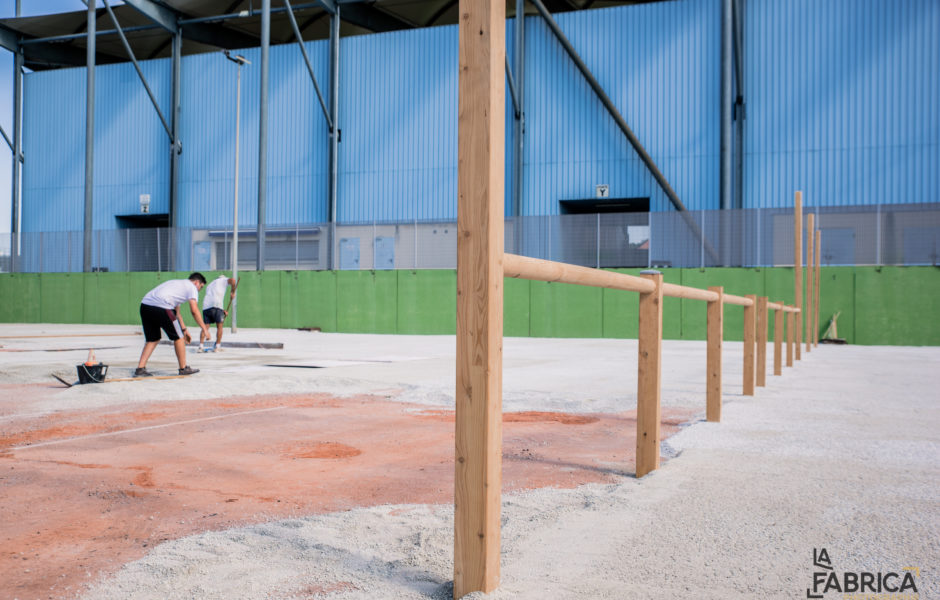 Les travaux de construction des trois nouveaux courts extérieurs seront terminés le 20 septembre. © Fabrika BTC ©