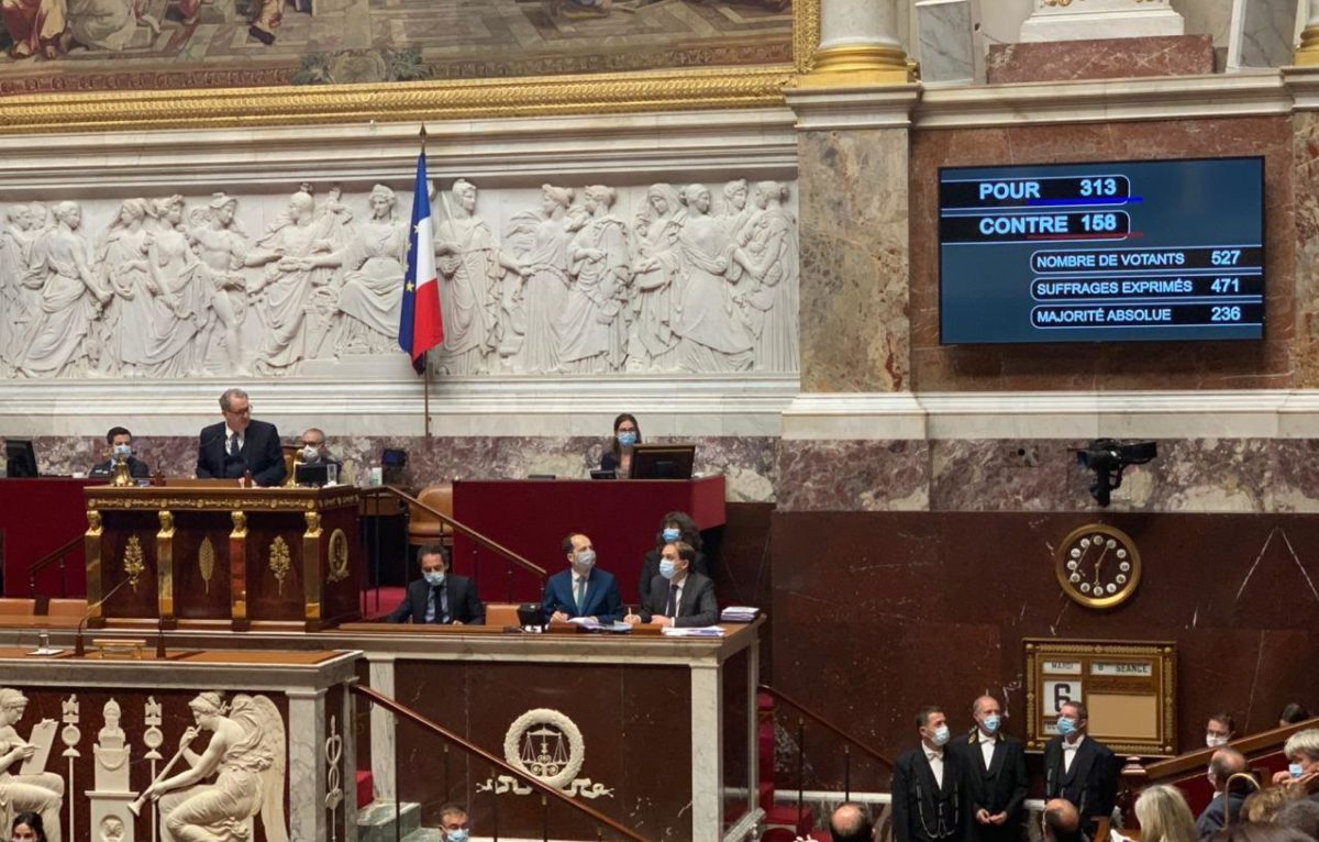 Résultats du vote à l'Assemblée Nationale © Facebook E. Alauzet ©