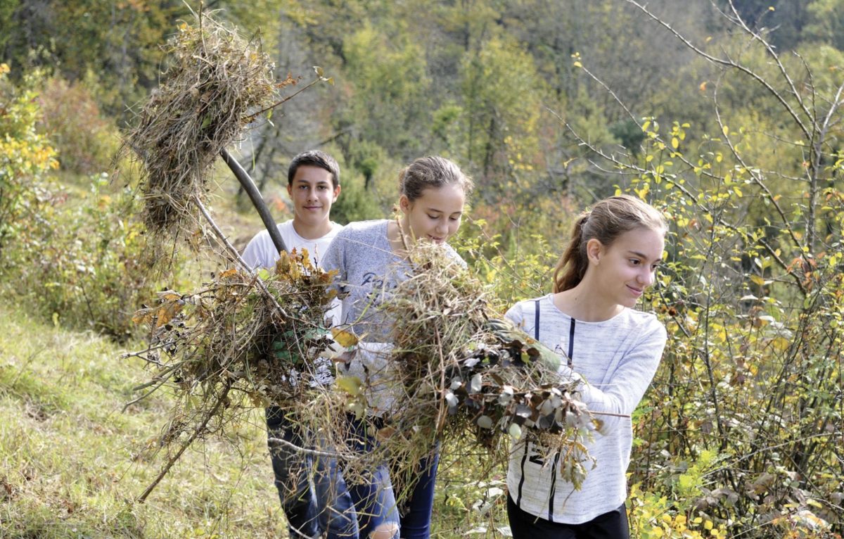 Chantier d'automne avec les adolescents ©Frédéric Ravenot ©