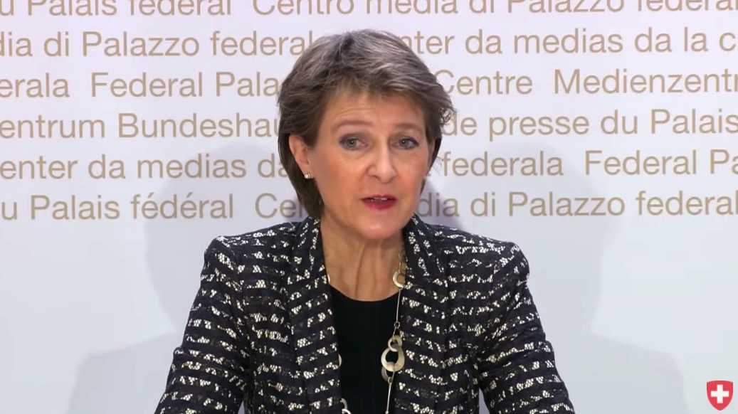 Simonetta Sommaruga, présidente de la confédération suisse © YouTube
